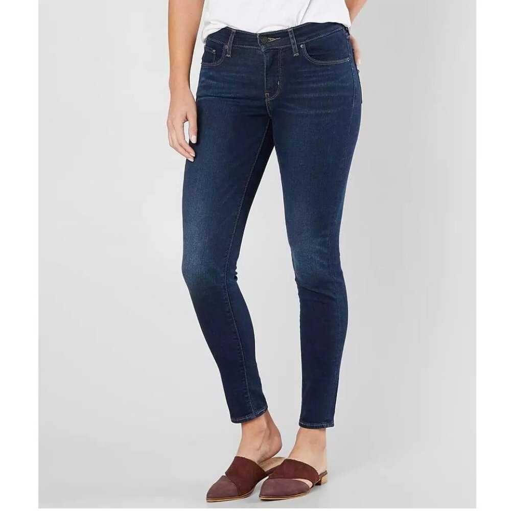 Levi's Premium Women's Curvy Skinny Jeans Size 24 Dark Wash Denim Sculpt Cotton